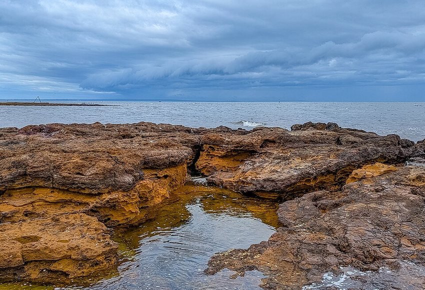 Rock pools and coastal shoreline at Ricketts Point