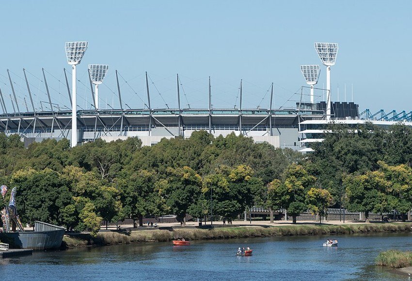 Melbourne Cricket Ground viewed across the Yarra River